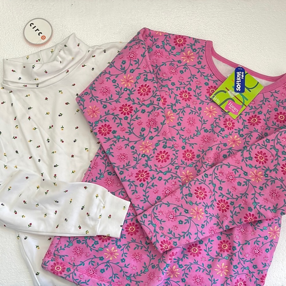 Two Girls 10/12 Tops sweatshirt and turtleneck - Picture 1 of 5